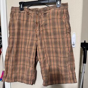Element Plaid Shorts Mens Size 32x11 Bermuda Skate Beach Grunge Streetwear